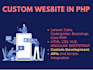 do ecommerce development in PHP, laravel and ci