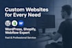 build high converting websites on wordpress, shopify and webflow