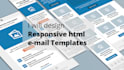 design responsive editable HTML email templates , news letter , web page