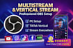 setup your obs studio for multistream and vertical stream