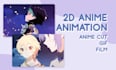 animate in 2d anime style animation gif, lofi, loop