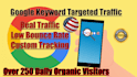 send 30 days unlimited USA website traffic  from google