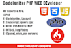 create website using php codeigniter javascript jquery ajax