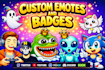 draw custom emotes sub badges and emojis for  twitch youtube discord subscriber