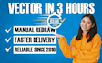 vector trace or recreate any logo in 3 hours