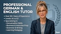 teach you german as a teacher with over 20 years of experience