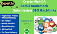 do manually social bookmark submission SEO backlinks