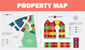 design high quality property map illustration