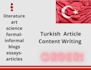 write and edit turkish articles professionally