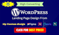 create wordpress landing page using elementor