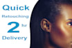 photo retouching within 2 hours