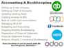 do quickbooks cleanup and catchup , fix errors, reconcile accounts