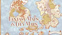 illustrate hand drawn fantasy map and city map
