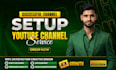 create and setup youtube channel with logo, banner, SEO, and growth strategy