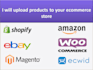 do product listing and upload for ecommerce stores