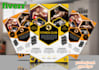 make perfect fitness, gym, workout, sports flyer and poster