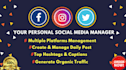 be your full time social media manager, virtual assistant