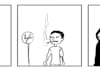 draw a 3 panel webcomic