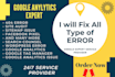 setup and fix google analytics issues in 2hours