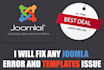 fix any joomla module, plugins and templates issue