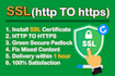 install SSL certificate, redirect http to https, fix mixed content wordpress