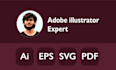 deliver adobe illustrator work in svg, pdf, ai, eps