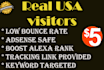 send 20k real USA visitors