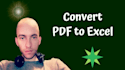 do professionally PDF to excel conversion