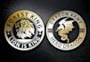 design professional 3d badge gold and silver metallic logo