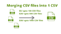 merge multiple csv files into 1 csv file in 1 hour