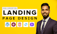 design a responsive HTML landing page or an elementor landing page design