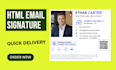 design a clickable HTML email signature