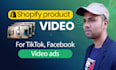 create shopify product video for facebook video ads