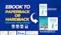 convert ebook cover, kindle cover to paperback or hardcover for KDP, ingramspark