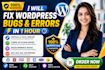 fix wordpress issues, fix wordpress errors, bugs, fix wordpress website