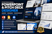 design or redesign powerpoint presentation, google slides and ai presentation