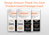 create professional amazon thank you card, product insert, package insert