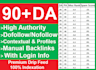 build high quality SEO backlinks at da DR 90 authority website
