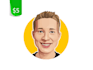 draw illustrated headshot avatar from a photo