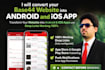 convert your base44 website into android and ios app