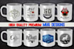 create unique custom mug or coffee mug design for you