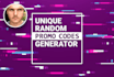 generate unique random promotional codes