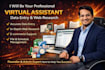 be your professional virtual assistant for data entry and web research