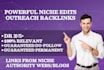 create SEO friendly niche edit backlinks through blogger outreach