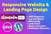 create responsive business website and landing page design