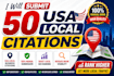 submit 50 USA local citations