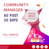 be your community manager 90 post 30 days