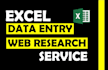 do excel data entry and web research