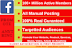 do facebook marketing for organic and paid  promotion