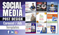 create social media post designs for facebook, instagram and linkedin ads